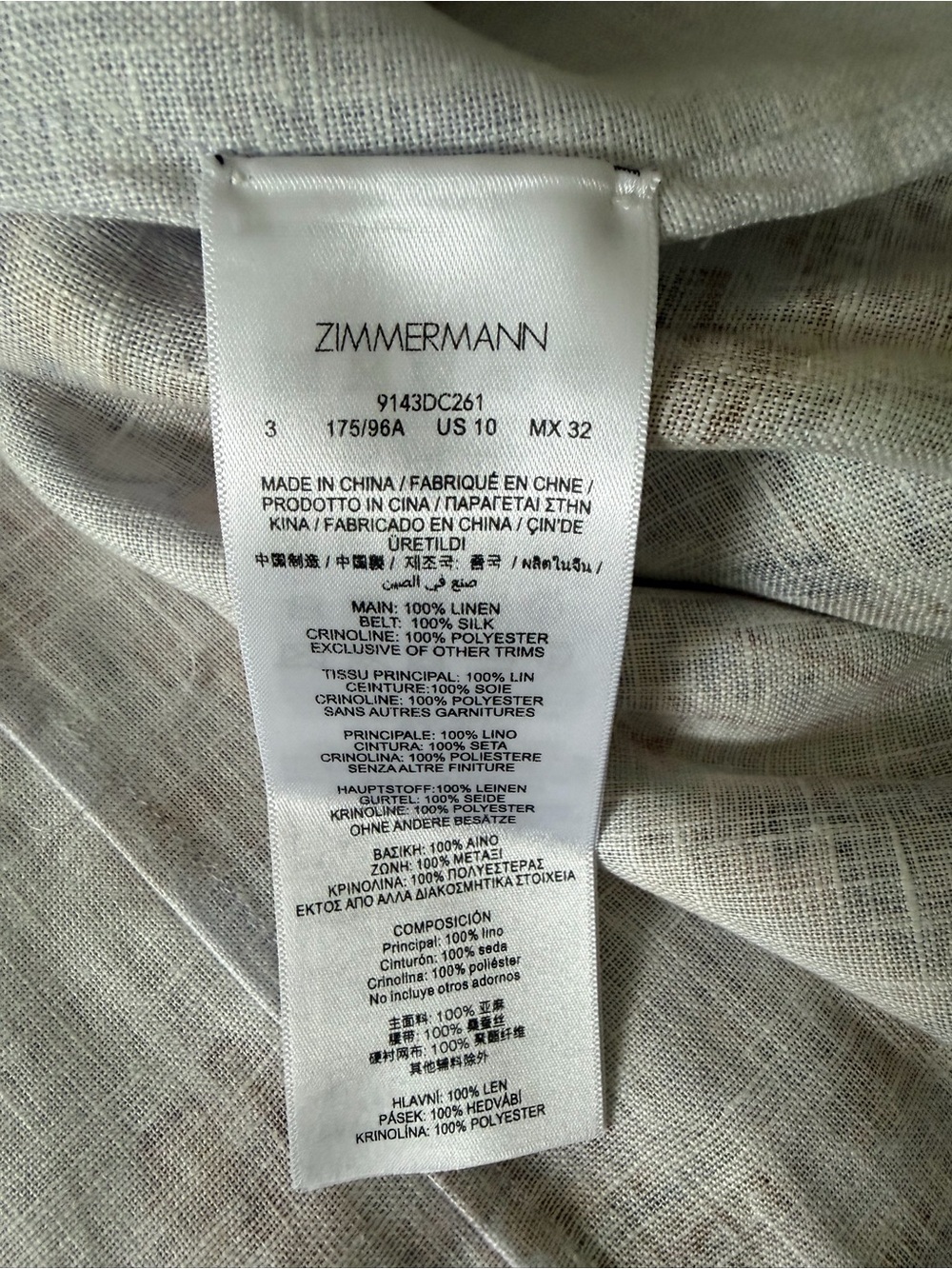 Zimmermann Lilac Floral-Print Long-Sleeve Midi Dress with Self-Tie Belt  size 10 - Picture 14 of 16